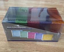 Verbatim CD and DVD Slim Jewel Cases Multi-Color 50 PK New SEALED