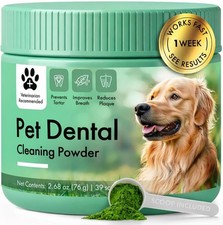 Dog Dental Powder Breath Freshener Oral Care Powder for Daily Teeth Cleaning 78g
