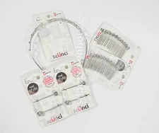 5 packs of Assorted SCUNCI Hair Accessories Silver and Rhinestone Wedding Formal