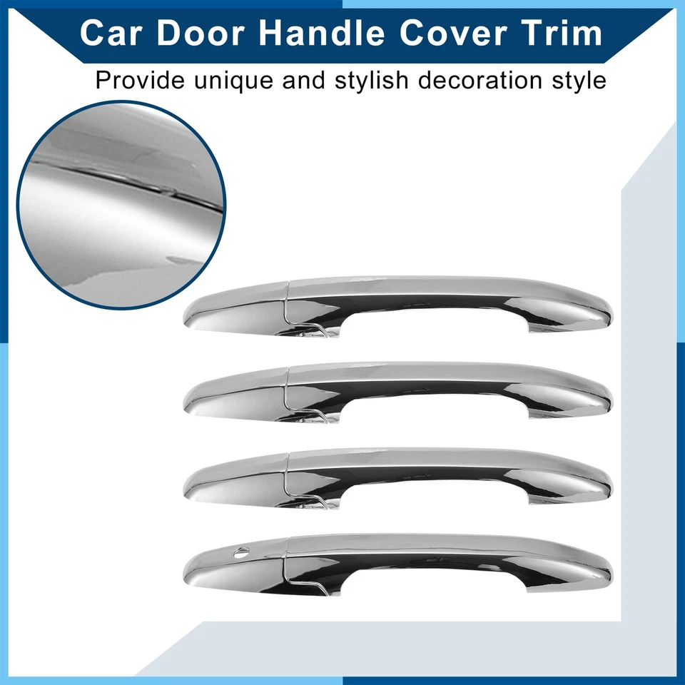 Tapicería de manija de puerta de coche para Honda Civic 2006-2011 tono plateado Foto 3 de 4