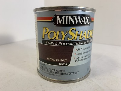 Minwax PolyShade Stain & Polyurethane Royal Walnut Gloss 1/2 Pint (8 fl oz)