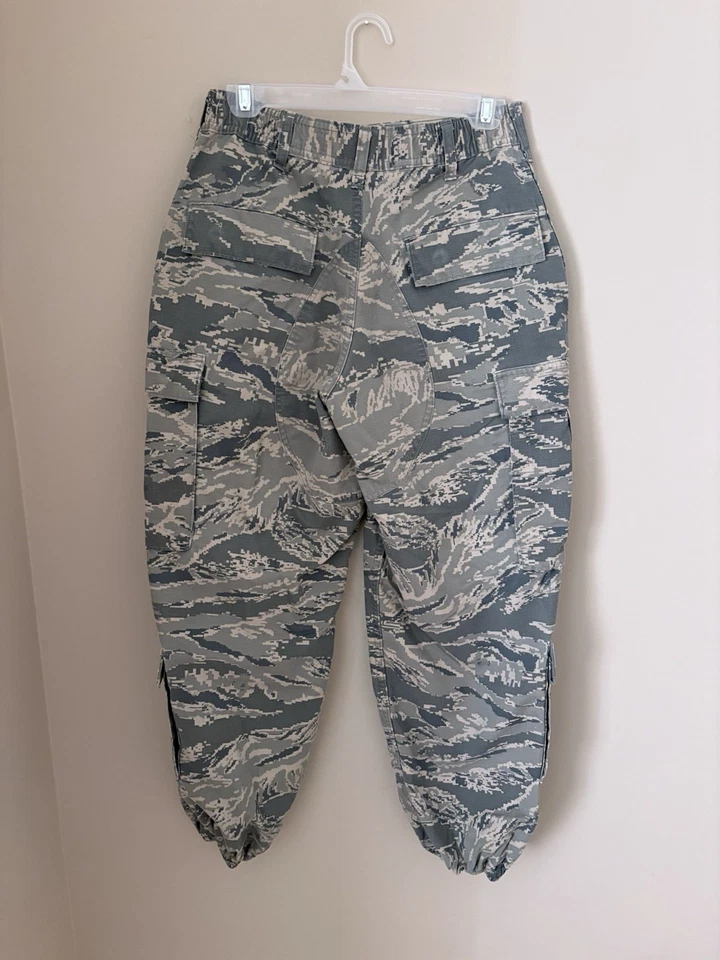 Pantalones militares de EE. UU. para mujer 28x27 verde tigre camuflaje fuerza aérea carga pantalones utilitarios Foto 2 de 3