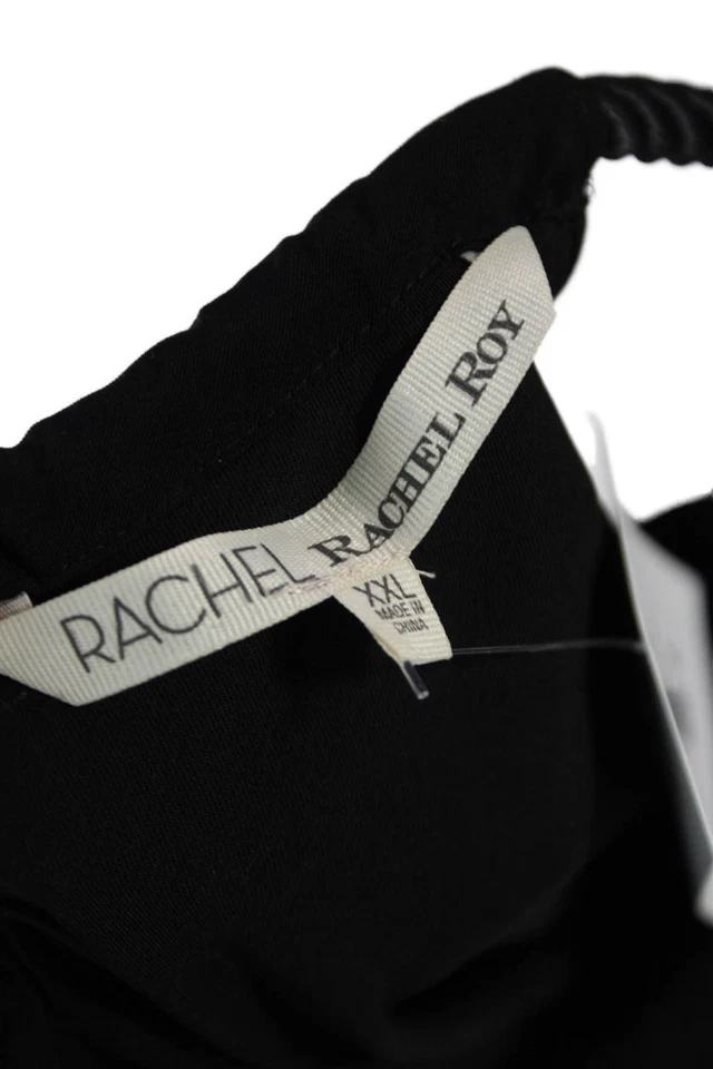 Vestido negro sin mangas drapeado cuello alto negro talla XXL de Rachel Rachel Roy para mujer Foto 4 de 4