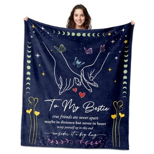 Gifts for Best Friends Women, Best Friend Blanket 60"X50", Best Friend