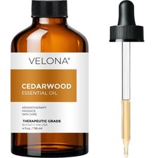 Cedarwood Essential Oil by Velona - 0.5-32 Fl Oz Aromatherapy, Diffuser, Massage