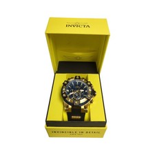 Invicta Men's Bolt Quartz 52mm Gold Tone Stainless Steel, Blue Dial, 39187