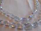 Vintage Aurora Borealis Crystel Necklace, 2 strands 20" long with 2" extender — photo 4