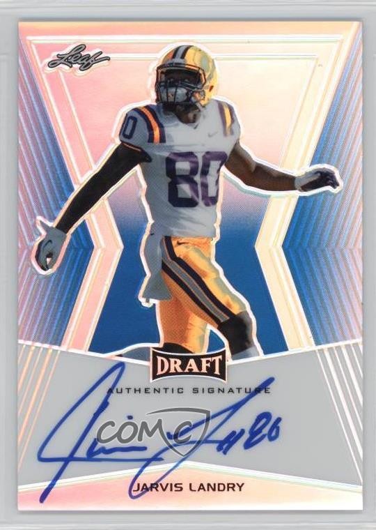 2014 Leaf Metal Draft Blue Prismatic 29/50 Jarvis Landry Rookie Auto RC o1u