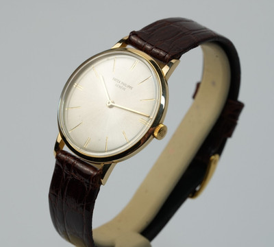 Patek Philippe Calatrava 3468 18k Gold Manual 33mm Serviced Travel Pouch