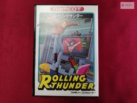 NAMCOT Rolling Thunder Famicom Game Cartridge Box & Manual