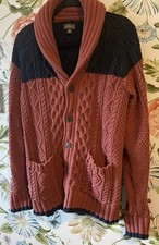 LL Bean NWOT Men  s Signature Cotton Fisherman Cardigan Sweater Mineral NavyLarge