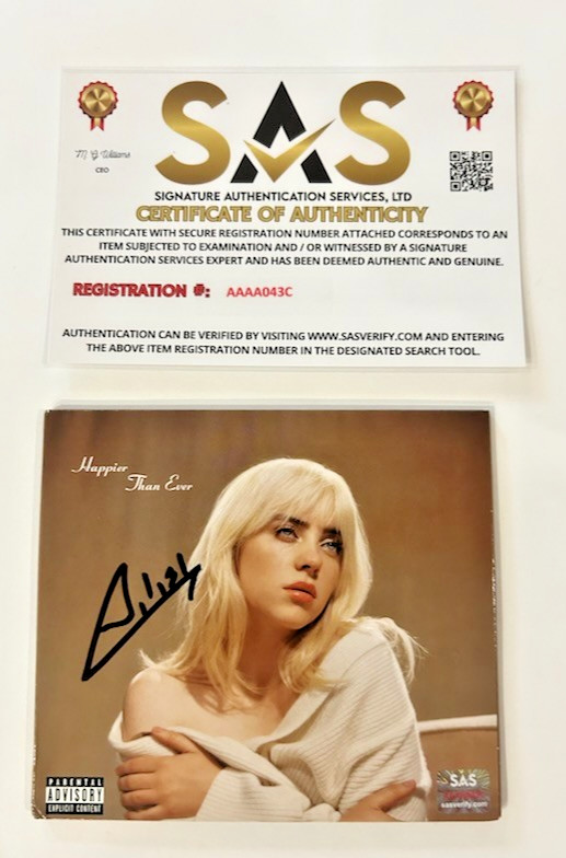 BILLIE EILISH HAPPIER THAN EVER SIGNED MUSIC BOOKLET COMPLETE WITH ORIGINAL CD