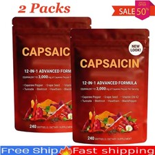 2X Wholesome Power Cayenne Pepper Softgels Capsaicin Leg Vein Assistance