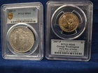 1883-0 Morgan Silver Dollar PCGS MS62  Also Washington Dollar PCGS MS66 Coin