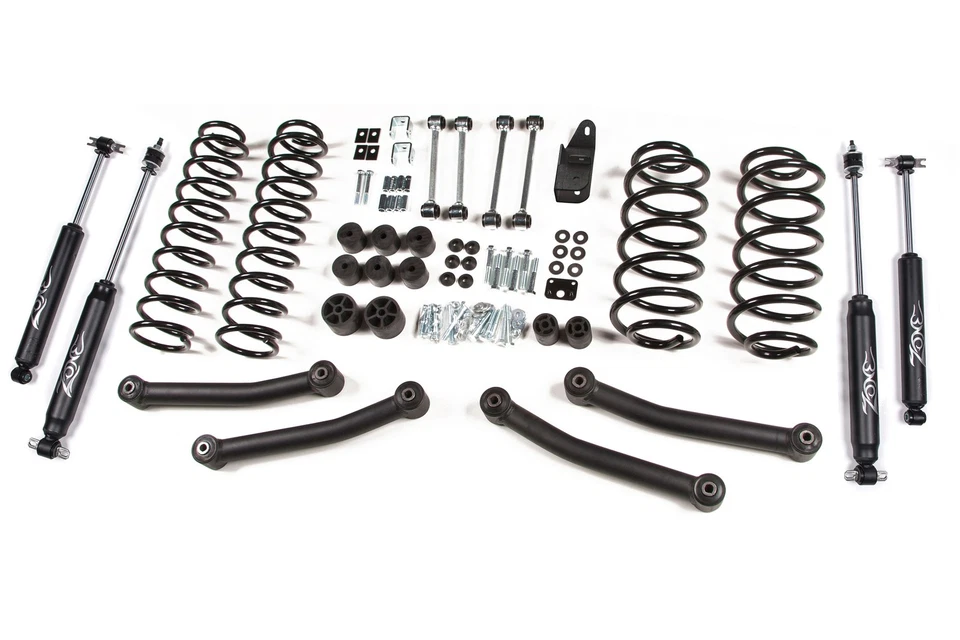 Kit de elevación de suspensión Zone Offroad J11N 4" para Jeep Wrangler (TJ) 2003-06 4x4 gasolina Foto 2 de 3