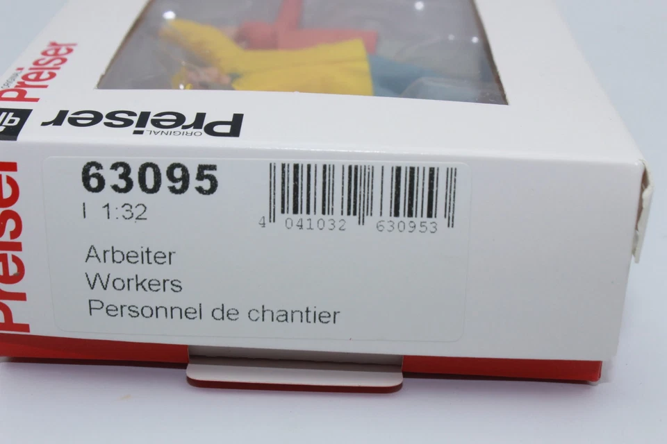 Preiser 63095  Arbeiter  3 Figuren  1:32 Spur 1  NEU in OVP - Bild 2 von 3