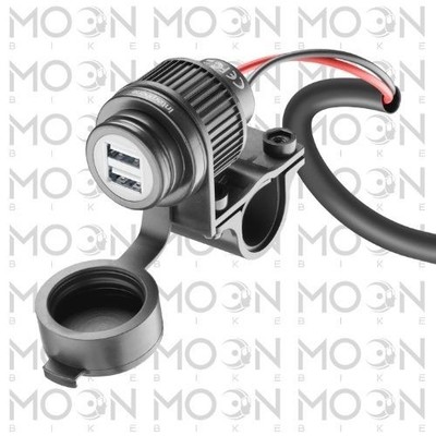 Cellularline ACCMOTO2USB Motorrad Doppel USB Steckdose 5V 2A Lenker Ladegerät