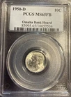 1950-D Roosevelt Dime 90% Silver Coin Omaha Bank Hoard PCGS Certified MS65FB