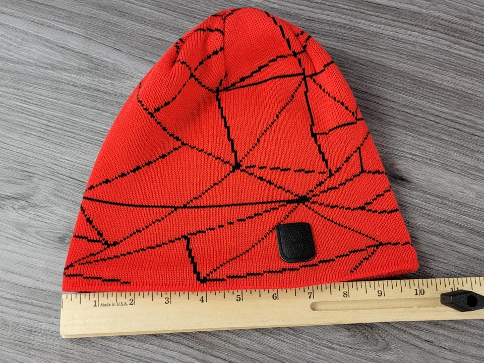 Chapéu Spyder masculino vermelho shelby gorro de esqui forrado de lã borla pom OSFM  - Imagem 4 de 4