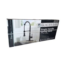 Glacier Bay Paulina Single Handle Spring Neck Kitchen Faucet Matte Black