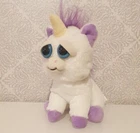 Feisty Pets weiß Glenda Glitzerpoop Einhorn Gesicht wechselnde Zunge heraus Version