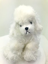 Webkinz HM014 White Furry Poodle Puppy Dog 8" Plush Ganz No Code