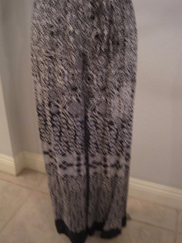 NWT PRELUDE SMALL BLACK & WHITE PRINT STRAPLESS JUMPSUIT PALAZZO STYLE - Picture 6 of 12