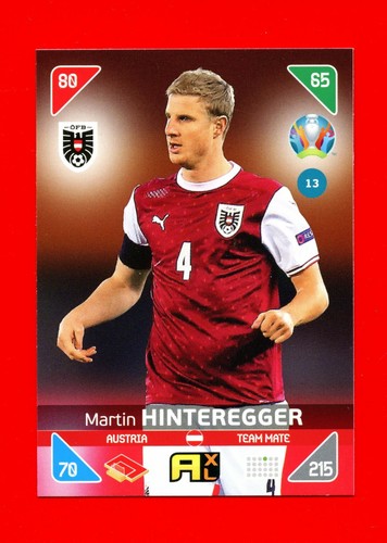 EURO 2020 -Adrenalyn Panini- Card Basic 13 - HINTEREGGER - AUSTRIA - Imagen 1 de 2