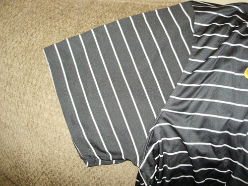 LSU Bengal Tigers NIKE Dri Fit Gray Striped Victory Polo Golf Shirt Men's 2XL - 第 6/8 張圖片