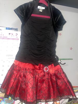 Amy Byer  Sparkle Velvet Holiday Dress Girls Size 5