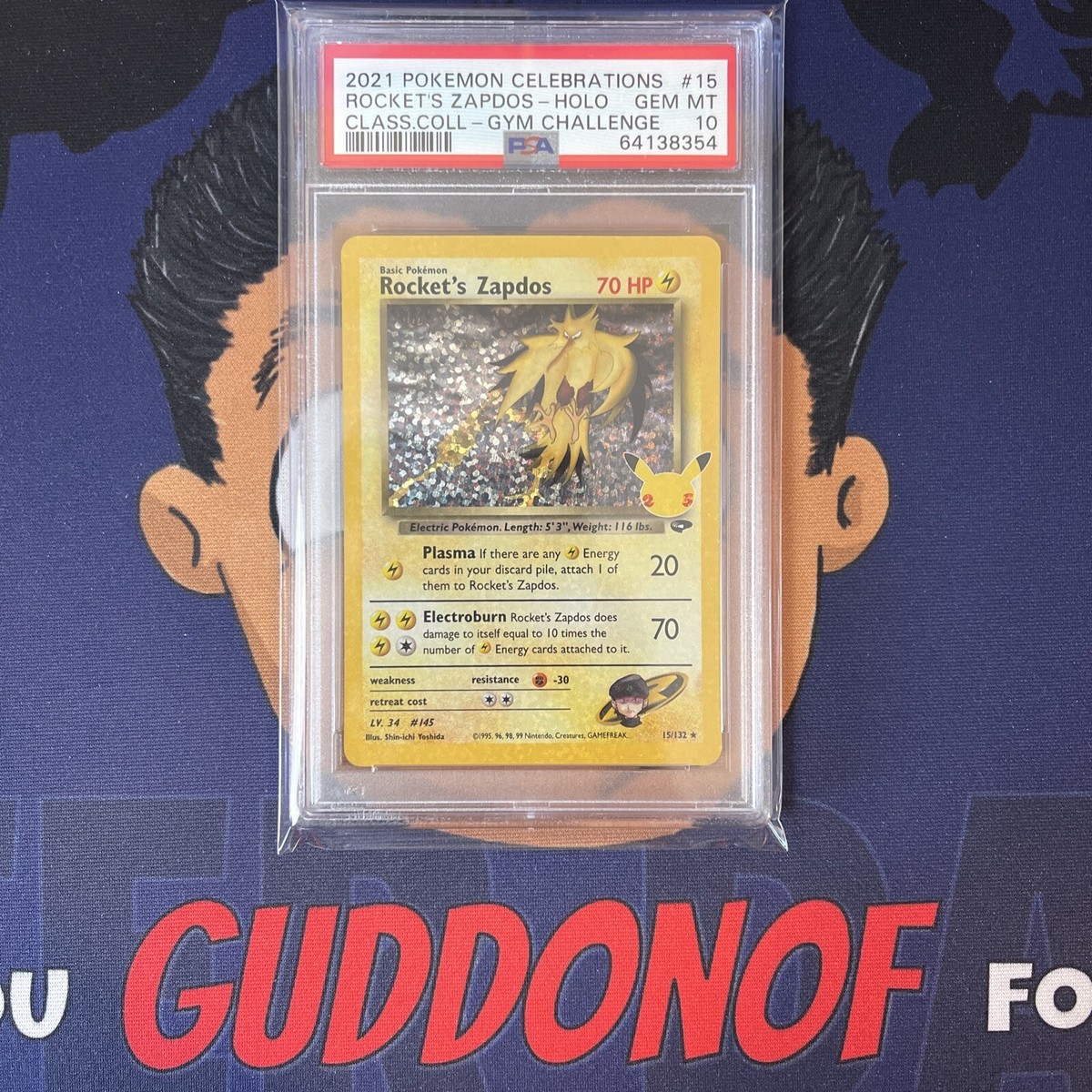 💎PSA 10 GEM MINT 2021 Pokemon Celebrations ROCKET'S ZAPDOS #15
