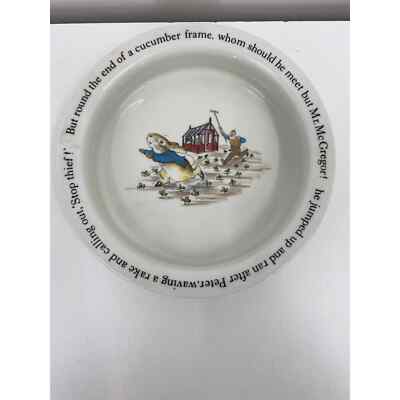Beatrix Potter Peter Rabbit Child's Porringer Bowl Vintage