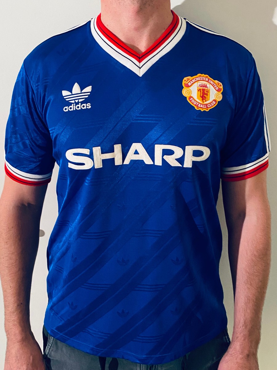 Manchester United Adult S / M Third Shirt 1986 - 1988 Adidas / 3rd