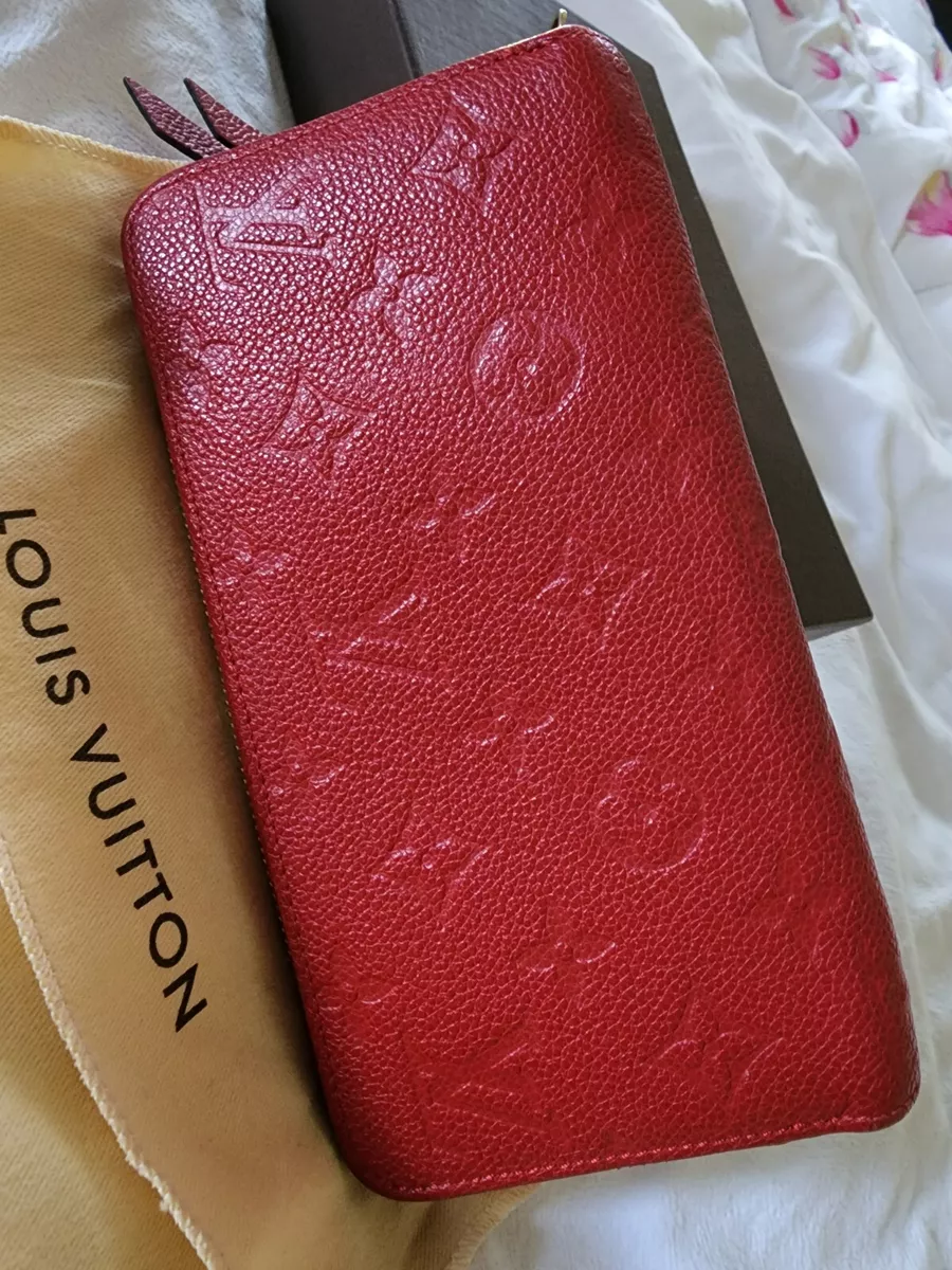 Louis Vuitton Zip Wallet in Scarlet Monogram Empreinte Leather red