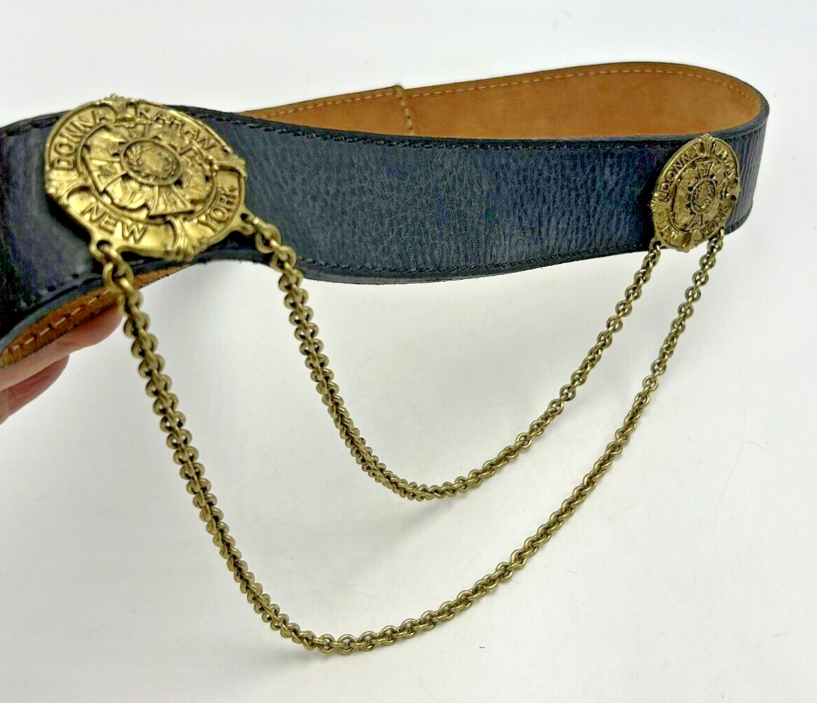 Vintage Belt Womens Small Donna Karan DKNY Black Leather  display picture 1