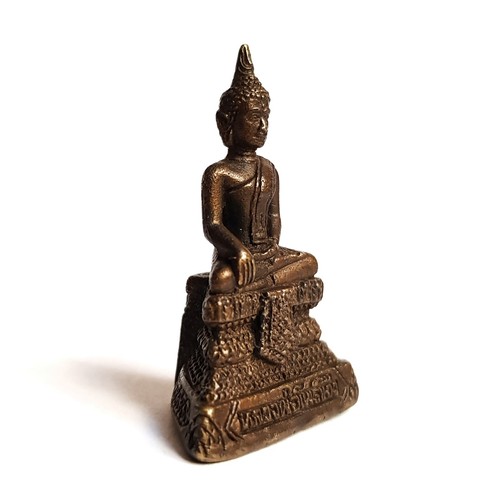 Buddha Thai Amulet Phra Pho Kaew 1.3" Statue Figure Copper - Picture 2 of 7
