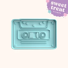 Classic Cassette Tape Fondant Stamp & Cutter Embosser Set
