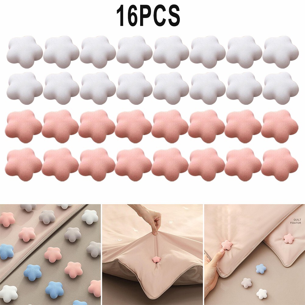 16pcs Blankets Holder Strap Gripper Quilt Bed Sheet Clips Non-Clip Mattress Acc