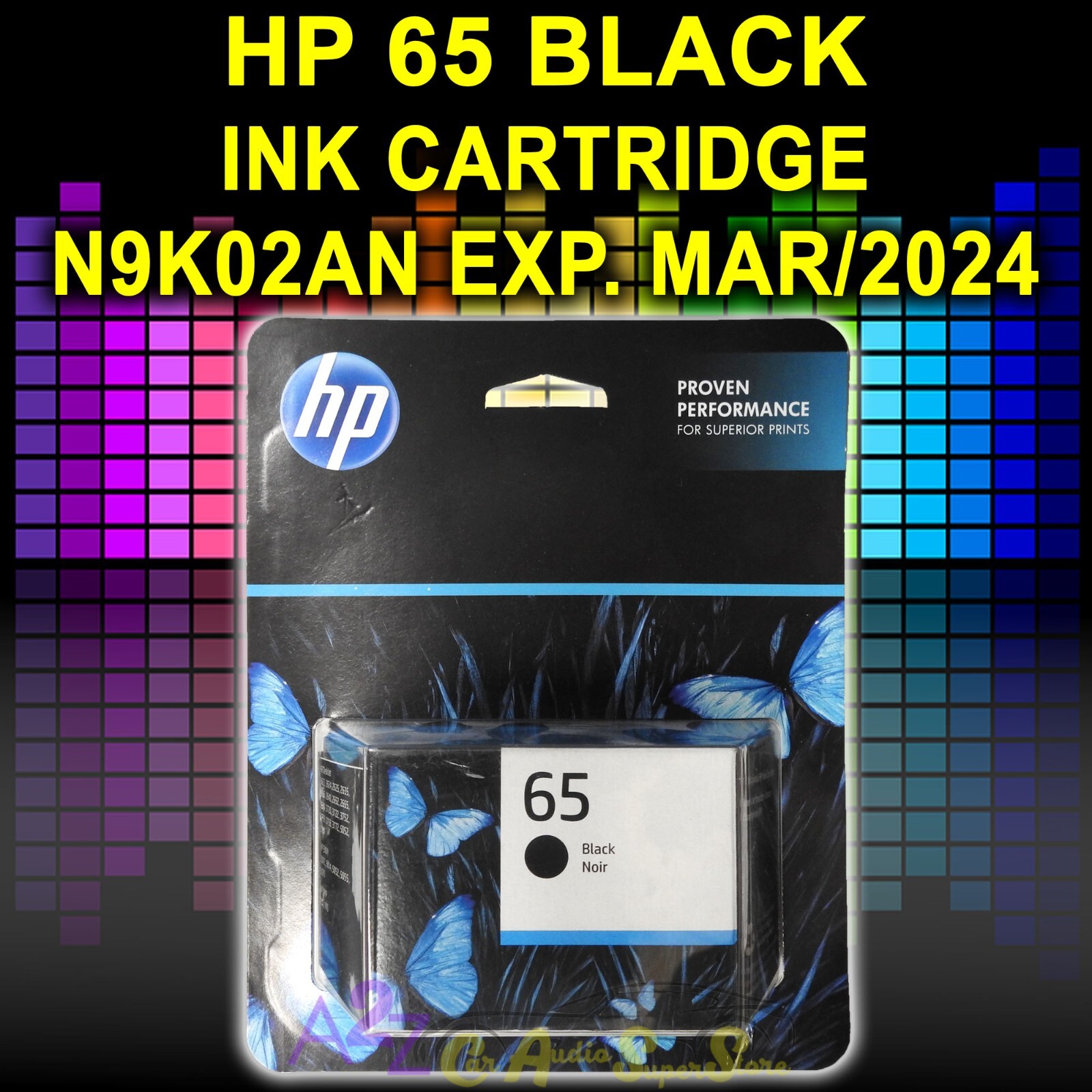 HP ORIGINAL INK CARTRIDGE 65 BLACK N9K02AN EXP MAR/2024 NEW DESKJET