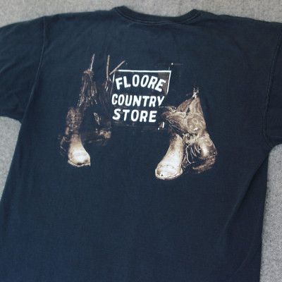 Floore's Country Store T Shirt Helotes Dance Hall Honky Tonk Concert Tee Est ~ L