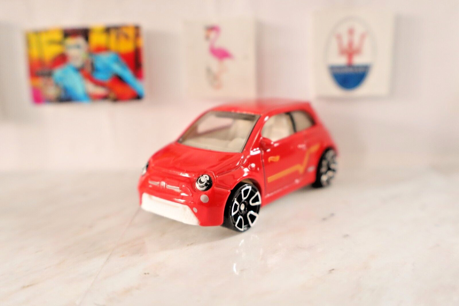 ✅ Hot Wheels Fiat 500e Red HW Green Speed 2023 LOOSE