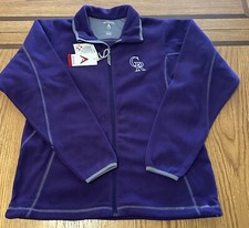 Antigua Women's Jacket Colorado Rockies Purple Glacier Full-Zip Jacket Sz Large