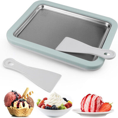 Ice Cream Machine rolls maker mit 2 Spateln Eis Rollmaschine für Kinder Familie
