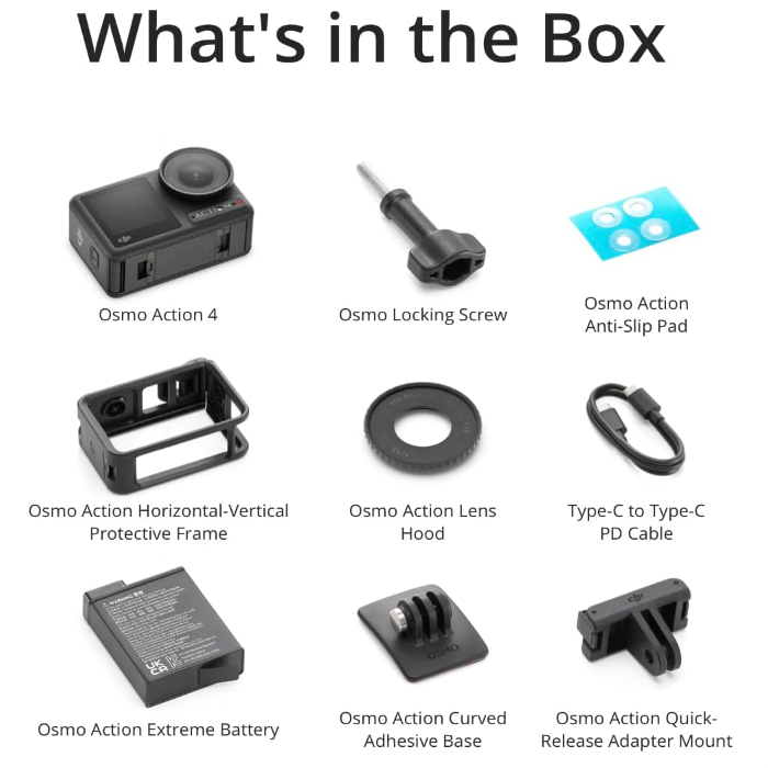 Final sale! DJI Osmo Action 4 Standard Combo, Waterproof Action Camera