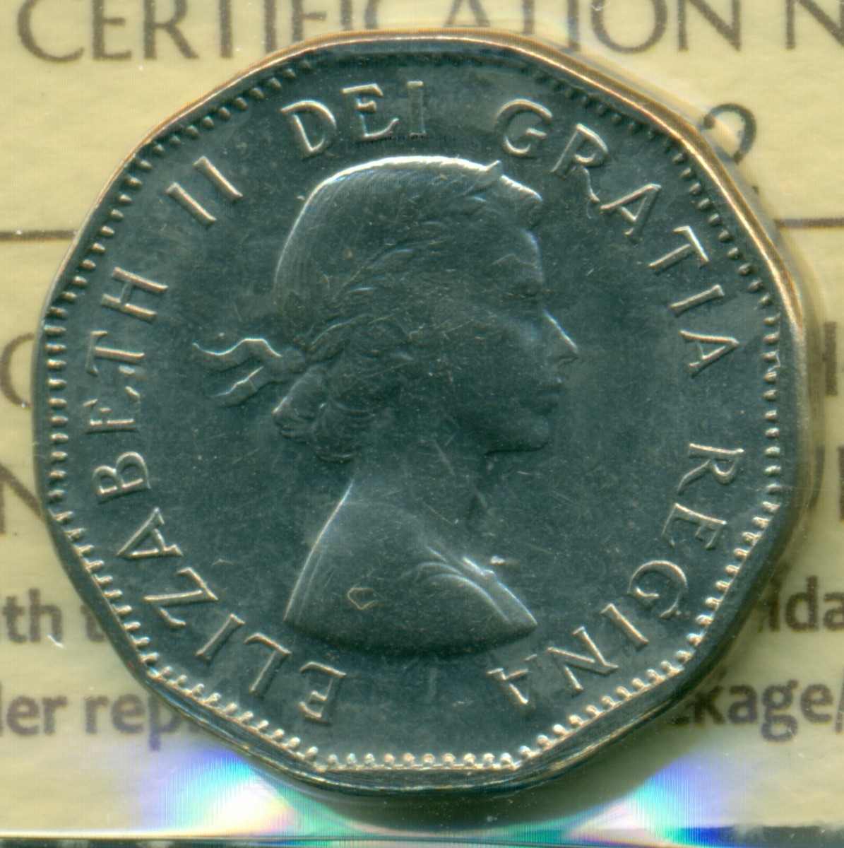 1957 Canada Queen Elizabeth II, Five Cent ICCS Certified MS-65 Gem