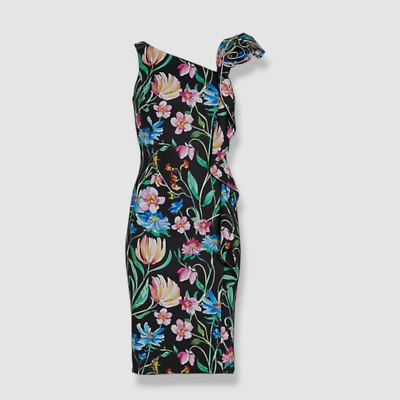 rickie freeman cocktail dresses $560 Teri Jon by Women's Black Floral Dress Size 8 Teri Jon by Rickie Freeman