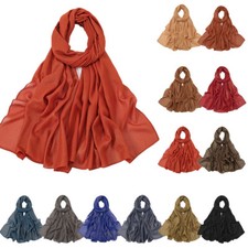 Women Fashion Chiffon Headscarf Muslim Long Scarves Wrap Shawl Stoles Dubai Arab