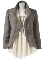 Joe browns Blazer Jacket Coat Sacred Spirit Brown Red Tweed Wool Cowl UK 8