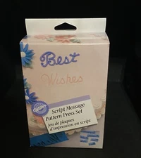 Wilton Script Message pattern press new set Cake Decorating  Free Shipping