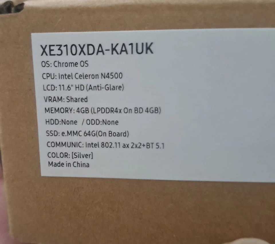 Samsung Galaxy Silver Chromebook Go 11.6 Laptop Intel Celeron, 4GB RAM, 64GB - Image 3 of 4